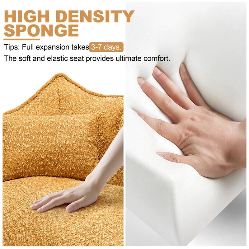 Rossetta Soft Comfortable Square Beanbag Chair with Armrests