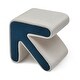 preview thumbnail 1 of 1, Velvet Children's Chair, Footstool, Fun Arrow Shaped Chair,13"H,Blue