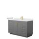 Option Dark Gray, Gold Trim, White Cultured Marble Top