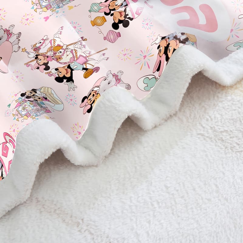 Custom Mickey Minnie Mouse Throw Blanket, Personalized Name Blanket for Kid