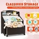 preview thumbnail 6 of 21, Costway Kids Wooden Toy Storage Unit Organizer w/Rolling Toy Box &