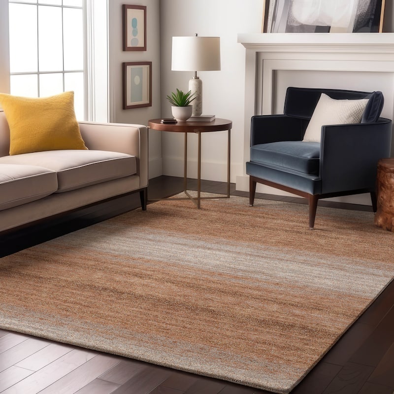 Premium Washable Super Soft Farmhouse Ombre Mayfield Rug - Copper - 9' x 12'