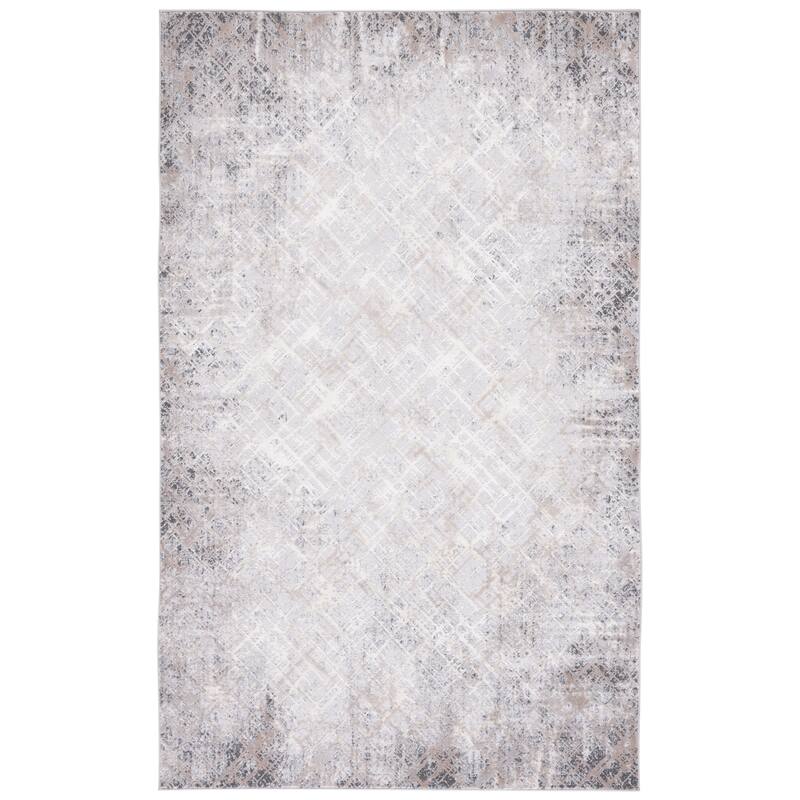 SAFAVIEH Vogue Vedrana Modern Abstract Rug - 6'7" Square - Beige/Grey