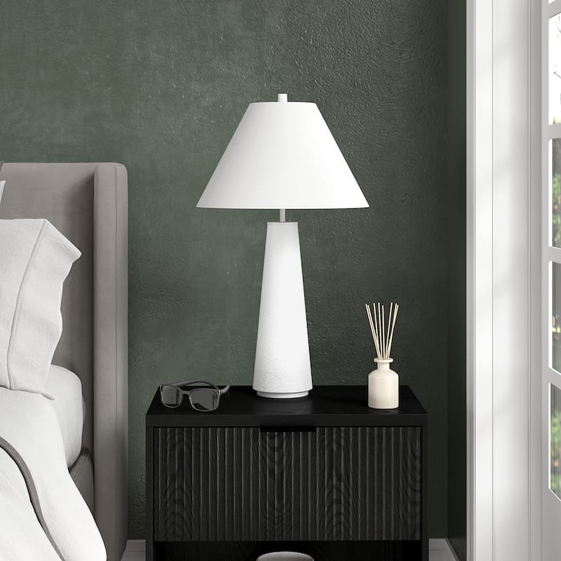 Ingalls 28" Tall Monochrome Table Lamp with Fabric Shade