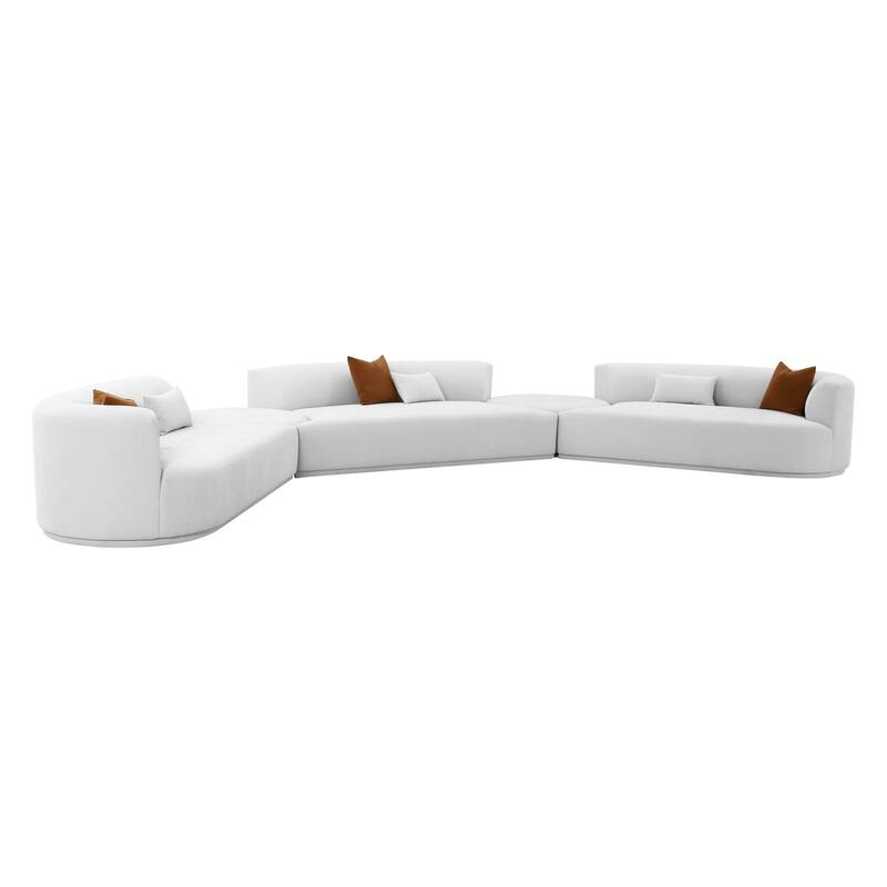 Fickle 5-Piece Modular Sectional - Grey Velvet  - Symmetrical