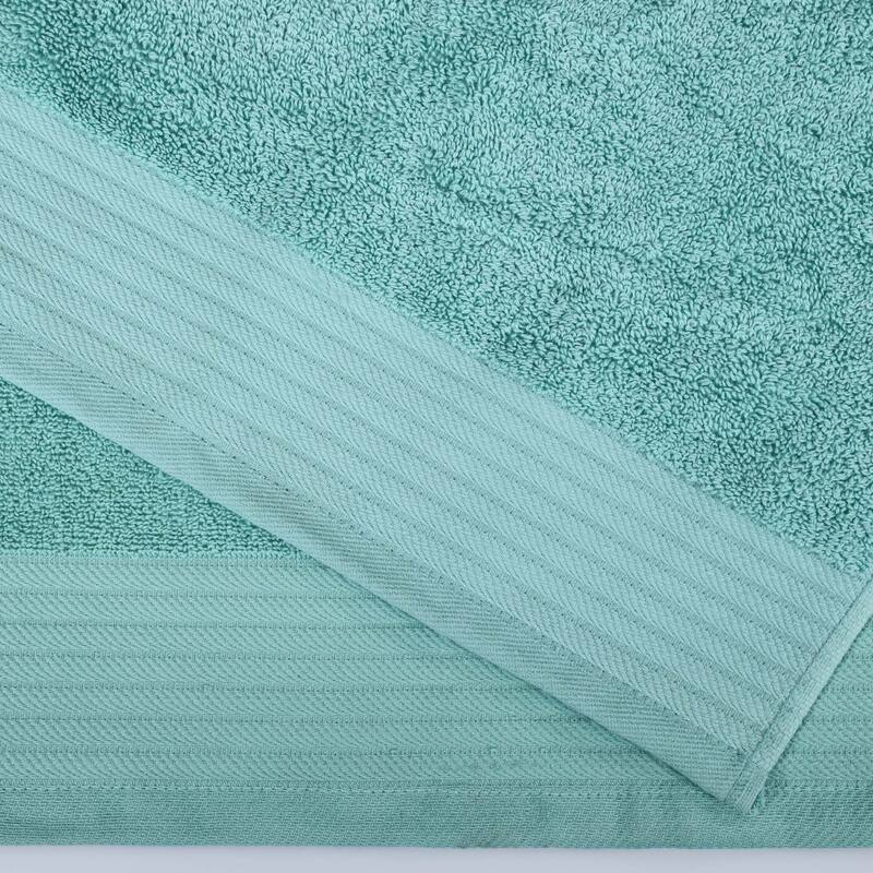 Turkish Cotton Herringbone and Solid Washcloth Towel Set by Superior