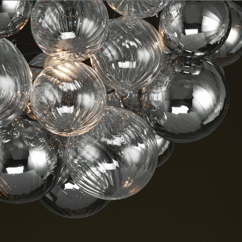 Eroile 1-light Modern Dimmable Glass Flush Mount Ceiling Lighting