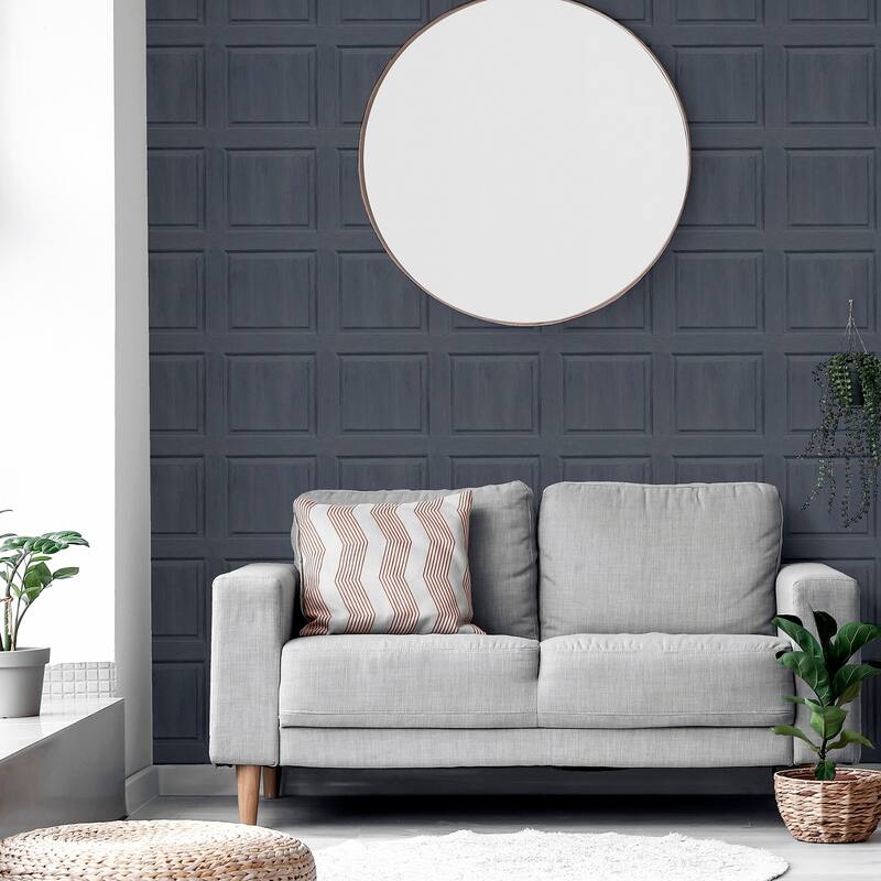 Arthouse Bellamy Charcoal Wooden Panel Wallpaper