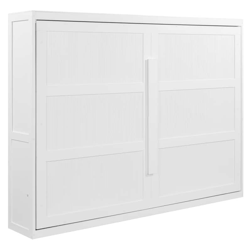 Queen Size Murphy Bed Wall Bed Modern Design With LED Lights