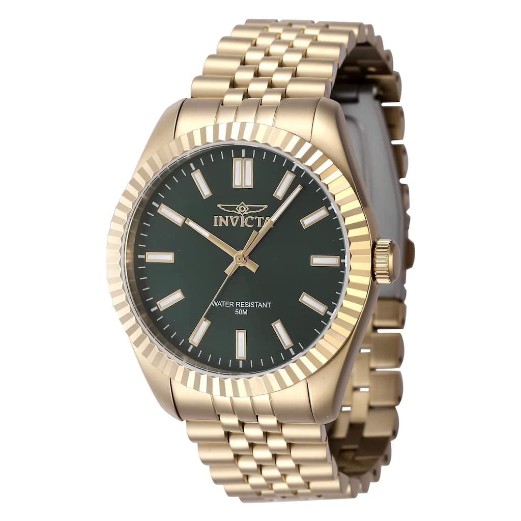 Invicta Men's 47489 Specialty Quartz 3 Hand Green Dial Watch