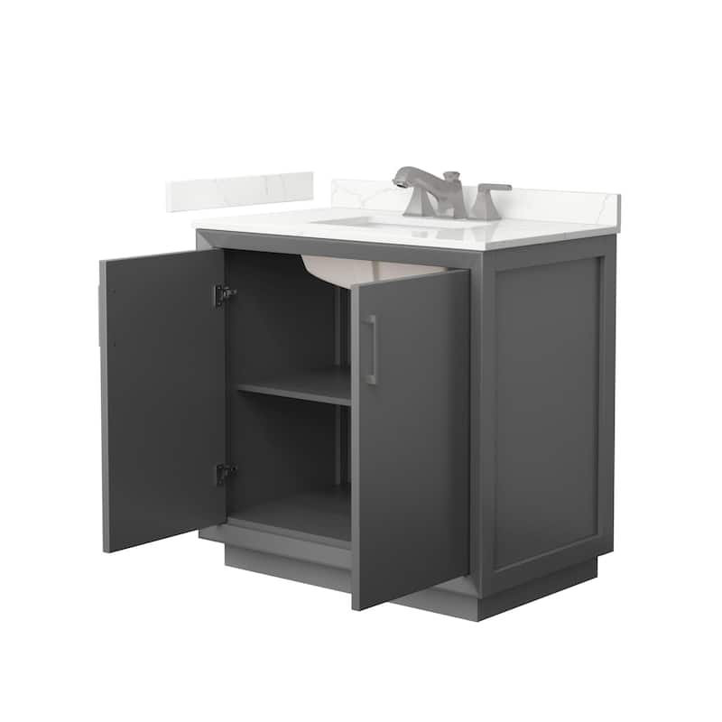 Wyndham Collection WCF414136S-QTZ-US3MXX Strada 36" Free Standing