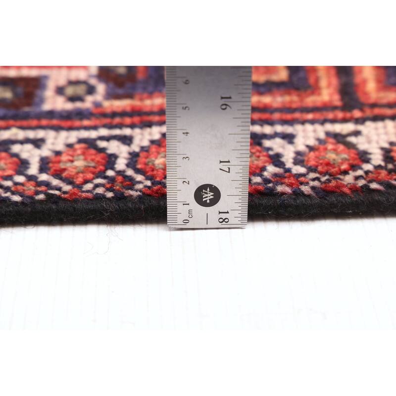 ECARPETGALLERY Hand-knotted Anatolian Vintage Dark Navy, Red Wool Rug - 4'4 x 7'9