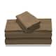 Super Soft Extra Deep Pocket Bed Sheet Set with Oversize Flat - Queen - Chocolate