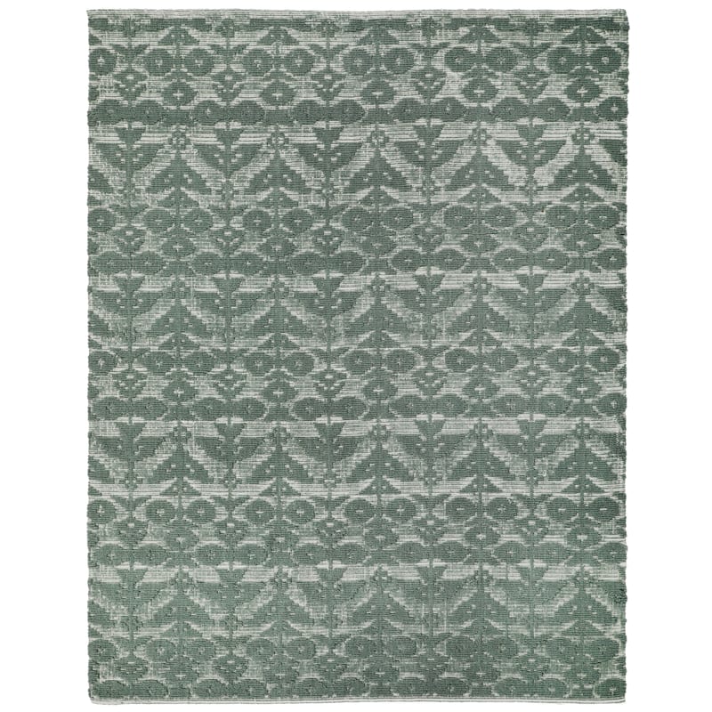 Terra by Obeetee Savanna Grace Rug - Green/Teal - 2' x 3'