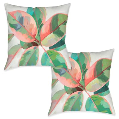 Laural Home Plant Life Ficus Indoor Decorative Pillow