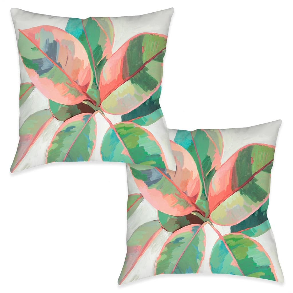 Laural Home Plant Life Ficus Outdoor Decorative Pillow