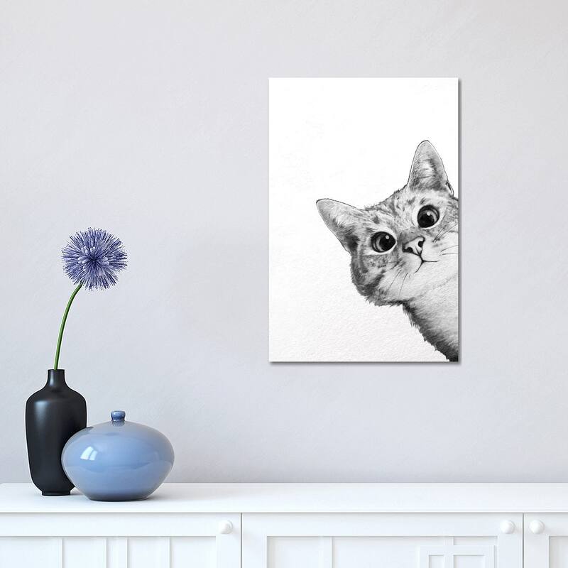 iCanvas "Sneaky Cat" by Laura Graves Canvas Print - 18x12x1.5
