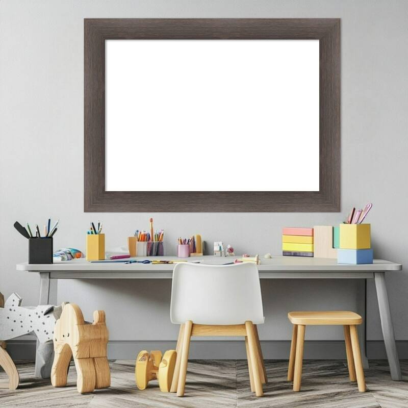 Amanti Art Hardwood Chocolate Framed Dry Erase Magnetic Board