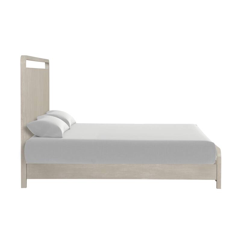 Roundhill Furniture Tavari Wood Panel Bed, Light Gray Finish
