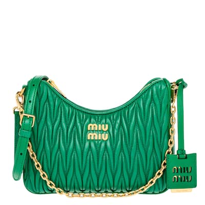 Miu Miu Matelassé Nappa Leather Shoulder Bag