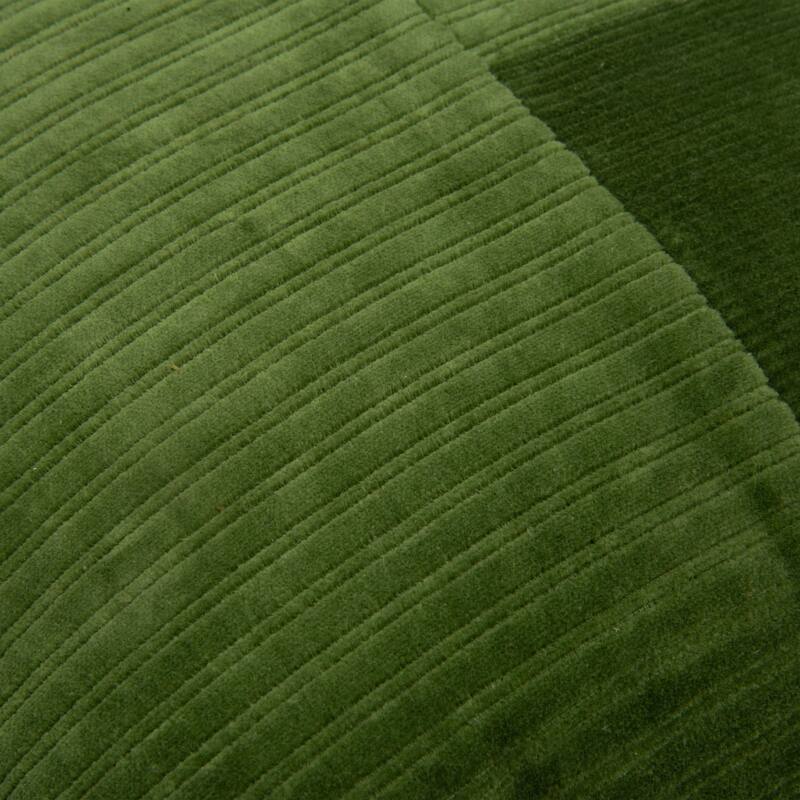 Rizzy Home Solid Corduroy Modern Pattern Blocked Throw Pillow