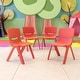 preview thumbnail 1 of 35, 4 Pack Plastic Stackable K-2 School Chair with 13.25"H Seat Red