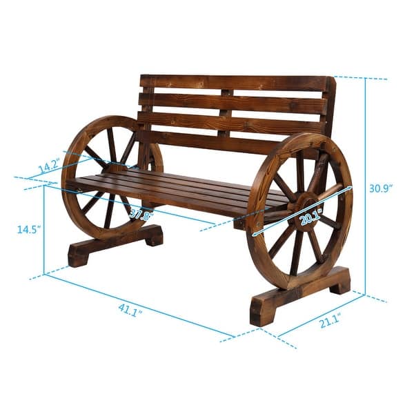 MOTION Outdoo Wagon Wheel - 55 Inches Wooden Gaden With