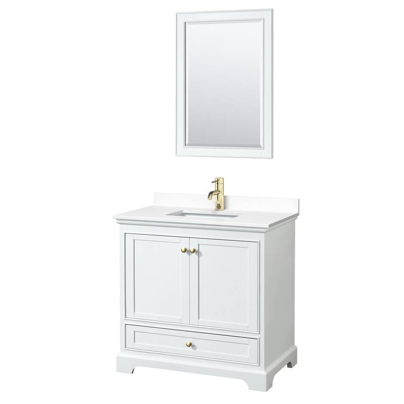 Wyndham Collection Deborah 36" Free Standing Single Basin Vanity Set