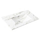 preview thumbnail 90 of 120, JONATHAN Y Aubert 3-Hole Rectangular Ceramic Single Sink Basin Vanity Top 36 in. - White Marble Effect