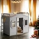 preview thumbnail 2 of 14, Elegant Design Full Size House Loft Bed With Ladder,Modern Multi-Functional Children's Bed-Gray聽