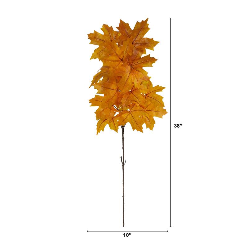 38" Autumn Maple Leaf Artificial Flower (Set of 6)
