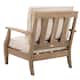SAFAVIEH Couture Freida Wood Patio Arm Chair - 31.4" W x 35.6" L x 32.6" H - 31"W x 36"D x 33"H
