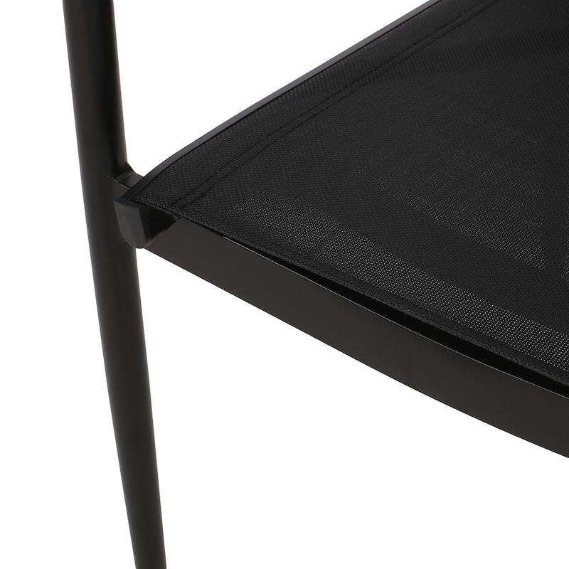 Barrister Outdoor Mesh and Aluminum Dining Chairs by Christopher Knight Home