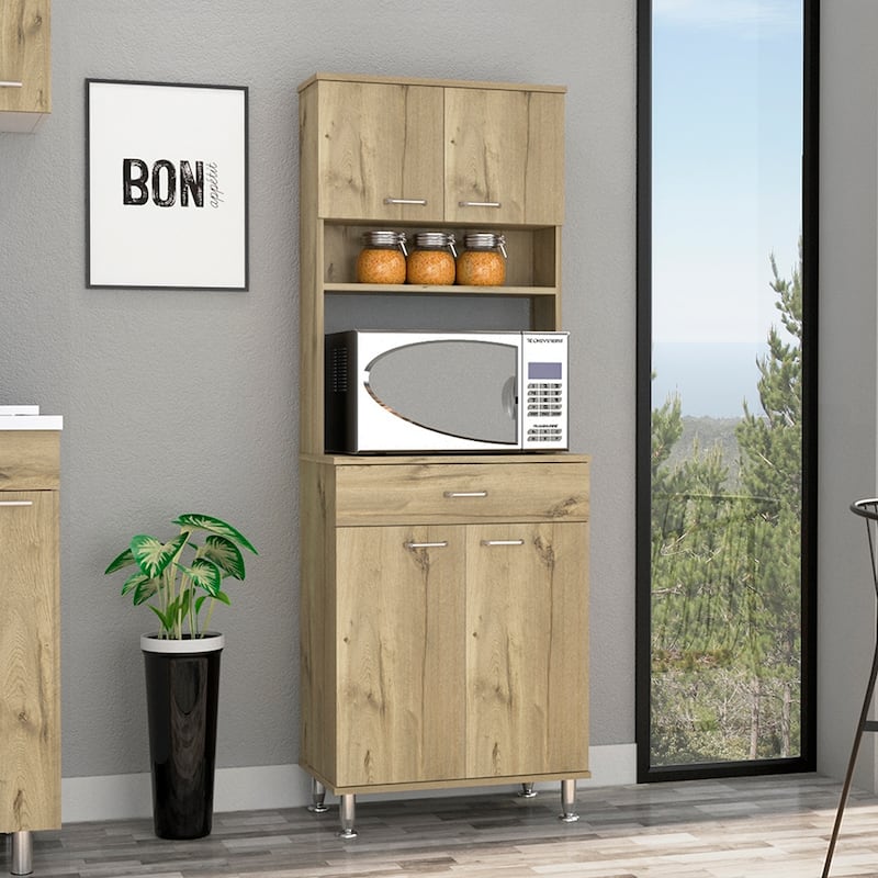 Pantry With Two Double Door Cabinet