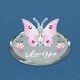 preview thumbnail 4 of 2, Curata Love You Pink Butterfly with Crystals Handcrafted Glass Figurine
