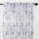 preview thumbnail 10 of 17, Chanasya Floral Sheer Window Bedroom Curtain Panel Pair (Set of 2) W52 x H108 Inches - Aubergine