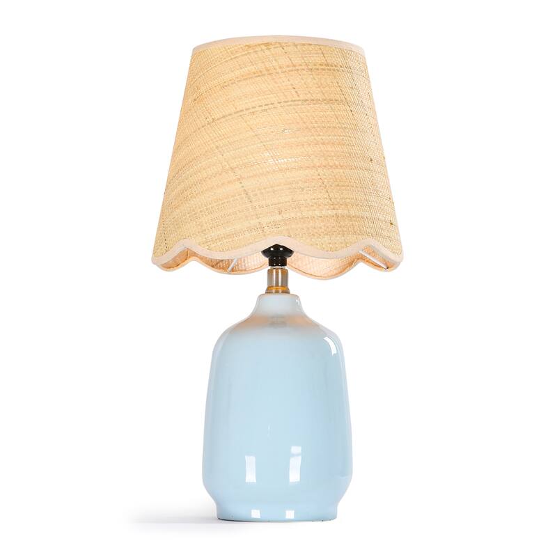 18.9" Ceramic LED Table Lamp, Living Room Lamps For End Tables