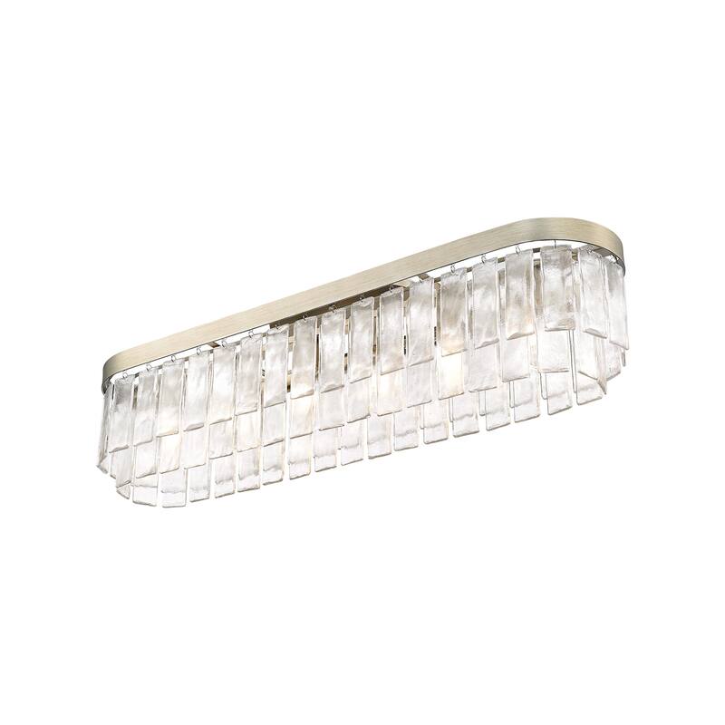 Golden Lighting 1768-FM42 HWG Ciara 6 Light 42" Wide Semi-flush Linear