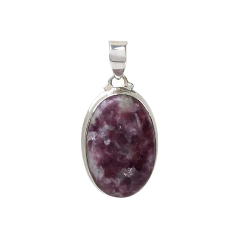 925 Sterling Silver Lepidolite Pendant