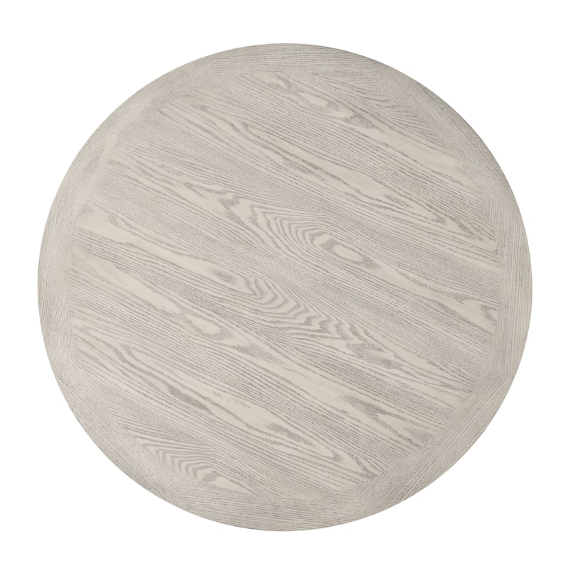 Roundhill Furniture Gates Round Dining Table, Gray