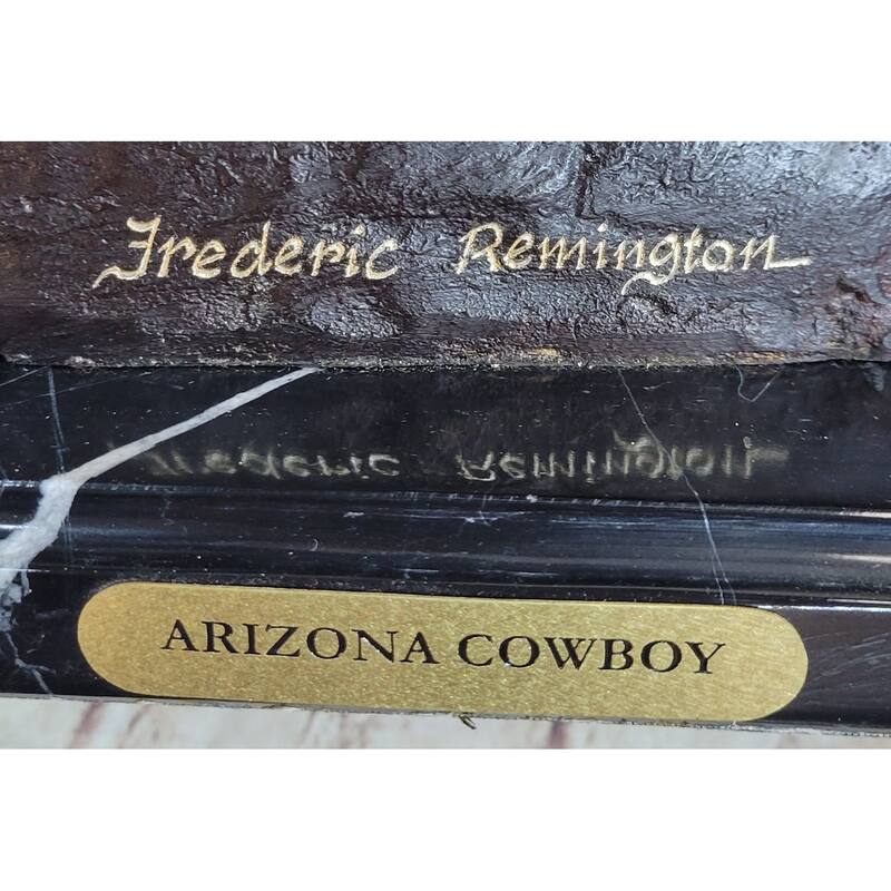 Frederic Remington Arizona Cowboy Bronze Sculpture Statue Western Americana 22 Inches X 26 Inches