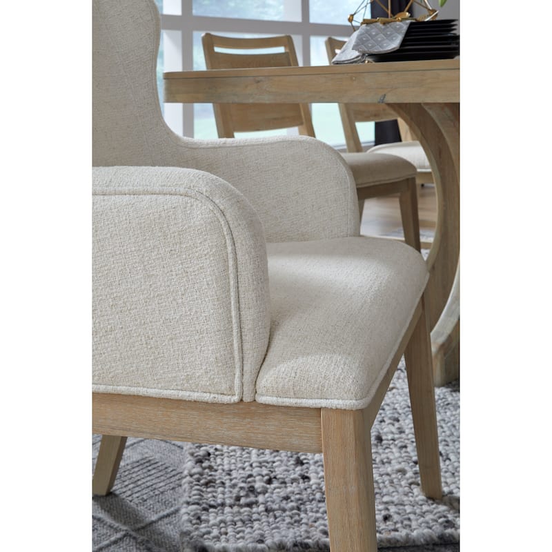 Magnussen Home Somerset Butternut Upholstered Arm Chair Two Pack - 26.13''W x 27.13''D x 37.63''H