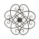preview thumbnail 2 of 3, ADECO Metal Flower Wall Decor Black Scrolled Flower Living Room Art