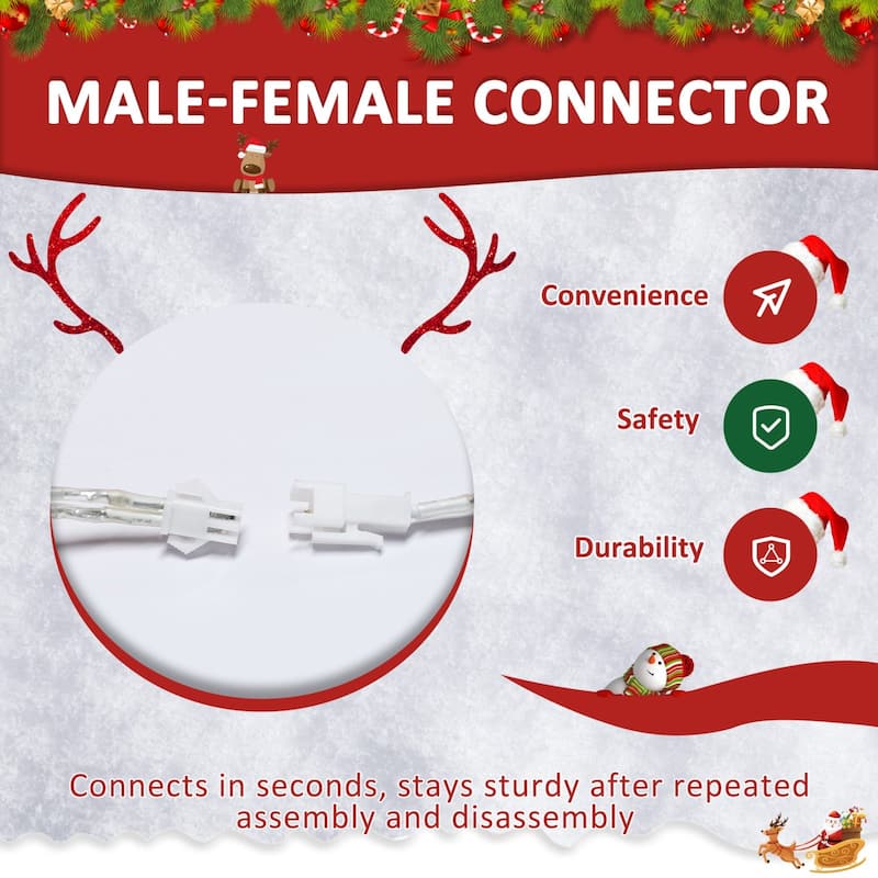 VEIKOUS 5 ft. Gingerbread Man Stake Christmas Holiday Decoration with Warm White LED