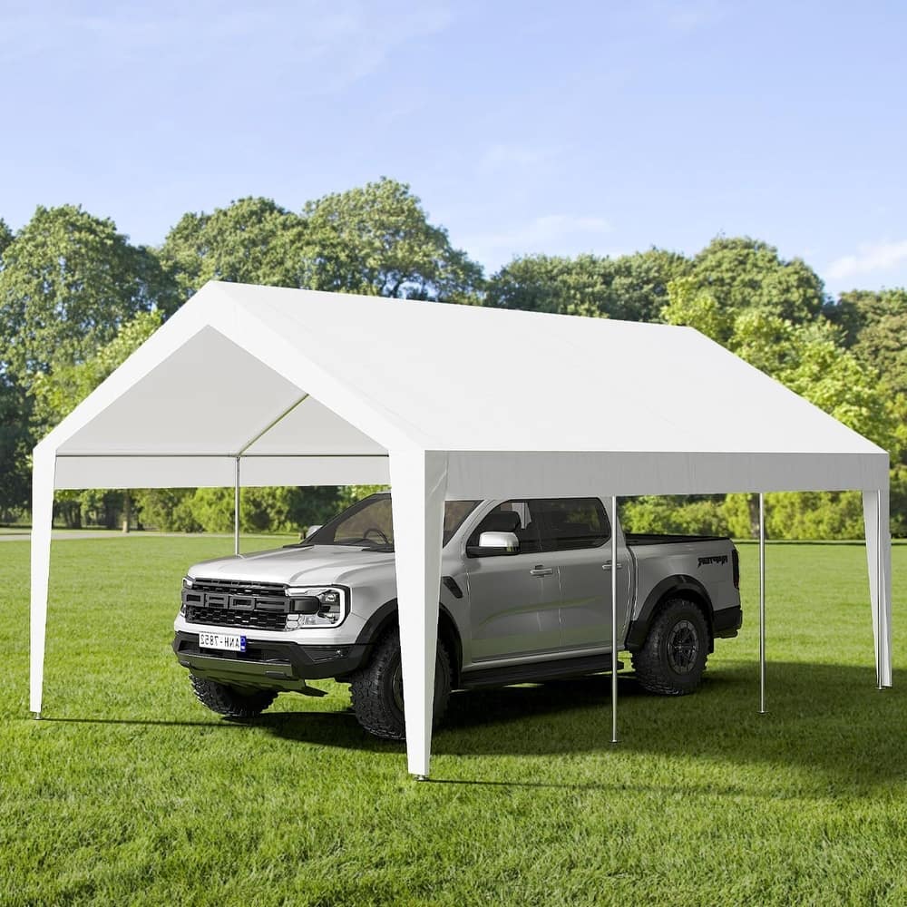 10'x20' Extra Large Heavy Duty Carport Portable Garage Shelter for Car, Truck, SUV - 10X20 Ft