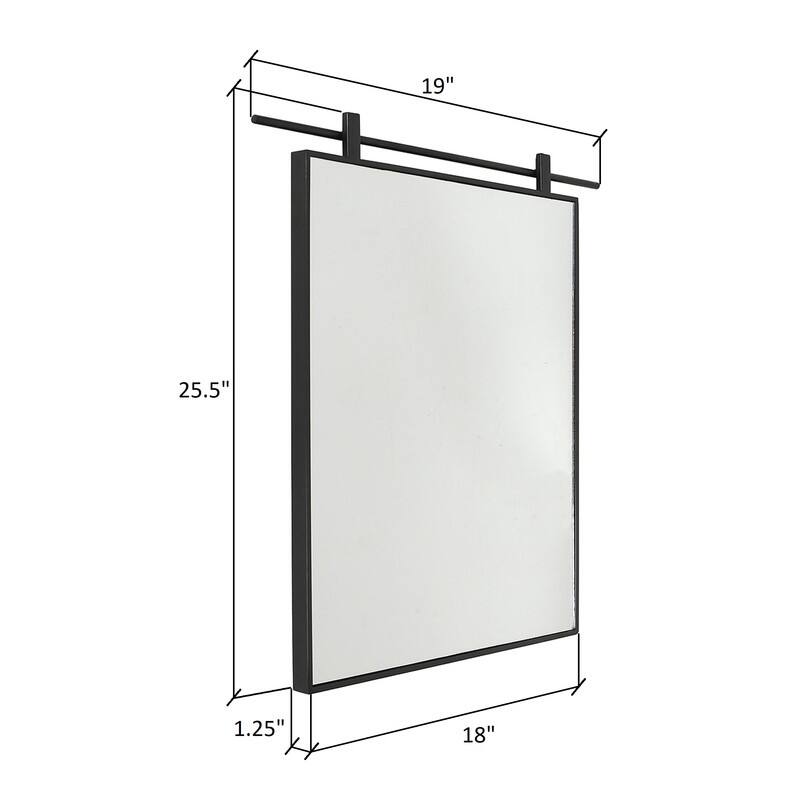 Solene Metal Farmhouse Wall Mirror - 25.5"H x 19"W x 1.25"D