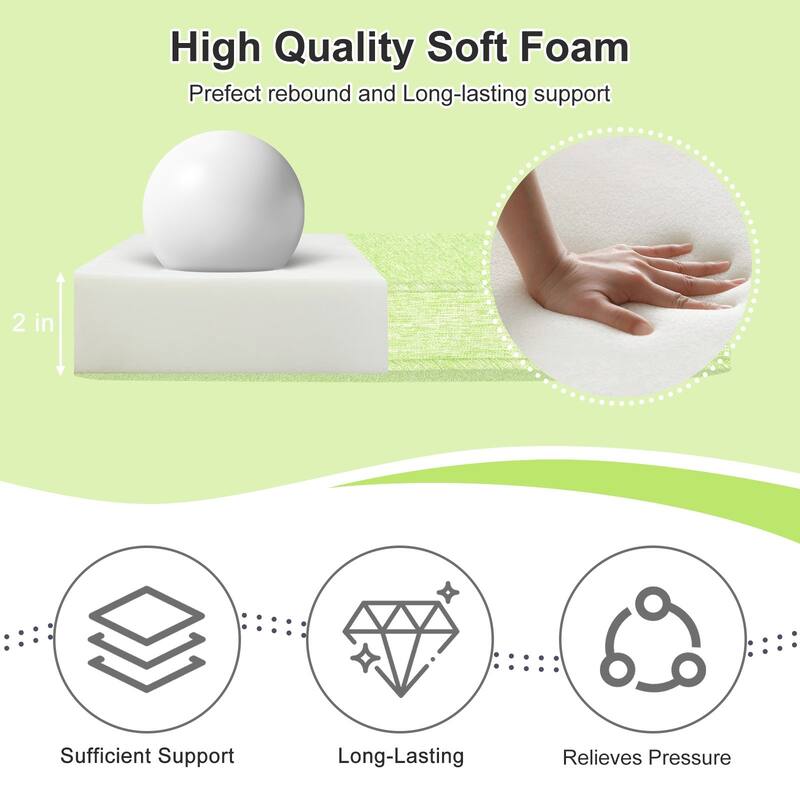 Aoodor Outdoor Dining Chair Cushions Set of 4, Waterproof Patio Furniture Seat Cushions, 18 x 19 inch - 18"x19"