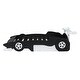 preview thumbnail 3 of 17, Full Size Race Car-Shaped Platform Bed with Wheels,Black