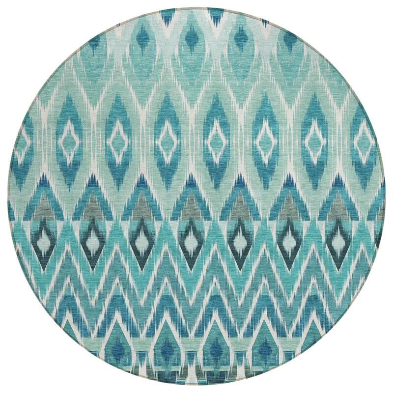 Machine Washable Indoor/ Outdoor Chantille Geometric Boho Rug