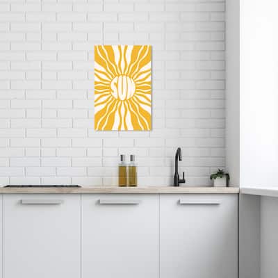 Wynwood Studio Canvas Nature and Landscape Sun of life Yellow and Dark Yellow Modern & Contemporary Wall Art Canvas Print
